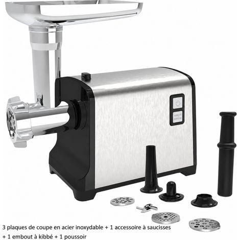 Hachoir à viande électrique 800W multifonction avec grille inox noir acier inoxydable 33 × 24 × 26 cm 3,45 kg – Livraison gratuite