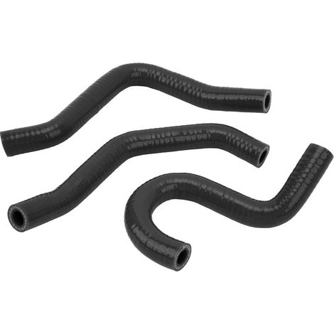 Lot de 3 durites de radiateur pour moto, durites de refroidissement en silicone épais résistant aux hautes températures, adaptées aux CR80R et CR85R, noires. (1/5)