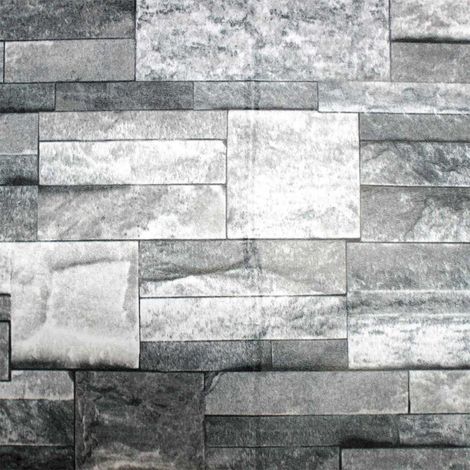 Rouleau Adhésif Fantaisie "Pierrite" 45x200cm Gris