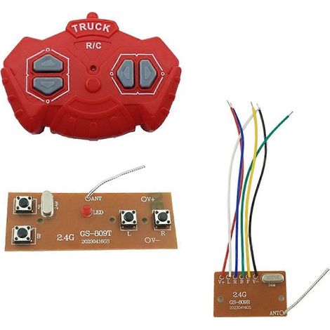 Module de télécommande quadridirectionnelle 2,4 GHz 4 canaux, émetteur-récepteur, carte de circuit imprimé et accessoires (1/4)