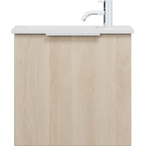 burgbad Eqio lavabo en fonte minérale avec meuble sous-lavabo,