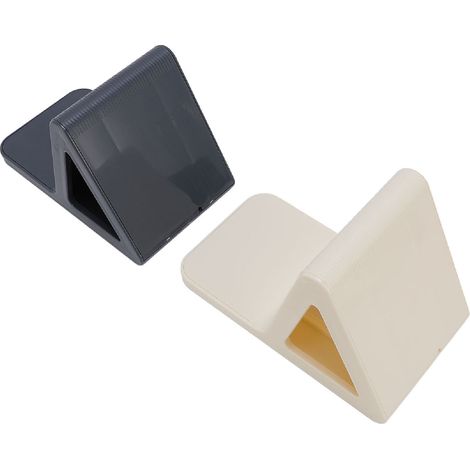 Lot de 2 repose-pieds de douche pour se raser les jambes, sans perçage, antidérapants et faciles à installer. Support de pédale de douche jaune/gris. (1/5)