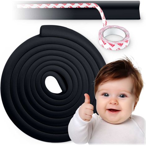 Bande de protection autocollante en caoutchouc mousse ricokids 798711 noir 6 m
