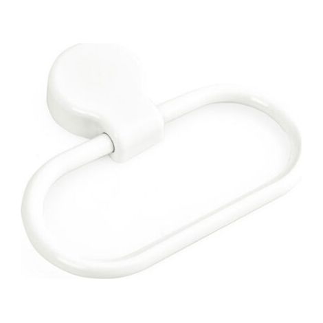 Anneau porte-serviettes Anneau porte-serviettes auto-adhésif Anneau porte-serviettes en plastique(Blanc) (1/5)
