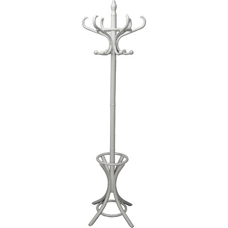 Porte-Manteau Sur Pied Bois Blanc °53X186 Cm, Bois : Bouleau/┴Palmier (1/2)