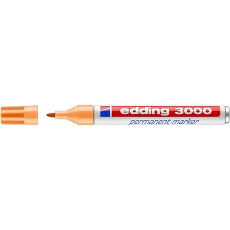 3000 marcador permanente Punta redonda Naranja claro 1 pieza(s)