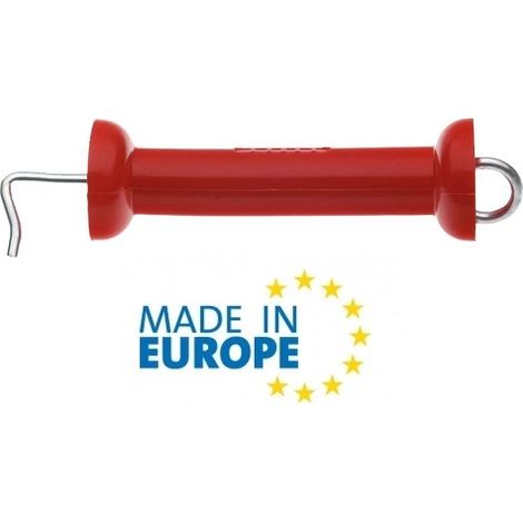 Maniglia Rossa per Cancello con Molla a Compressione e Gancio ITALFROM per Recinzioni Elettriche (1/2)
