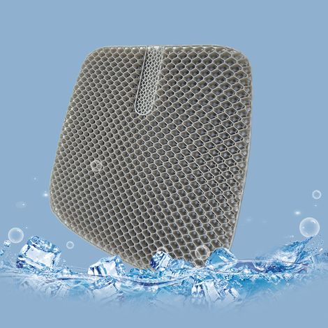 Coussin de siège en gel pour chaise de bureau et voiture, coussin orthopédique, respirant grâce à sa structure alvéolée, housse lavable, pour soulager les maux de dos, idéal pour le bureau, le fauteui (1/5)