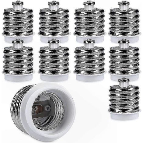 E40-auf-E27-Sockeladapter, 10er-Packung Sockelkonverter für E27-Sockel-LED- und Halogenlampen (1/5)