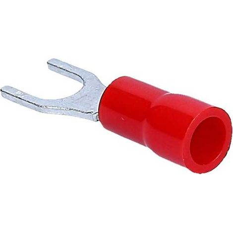 Capocorda Forcella 1,5 mm Preisolato Rosso Foro 4 Rinforzato