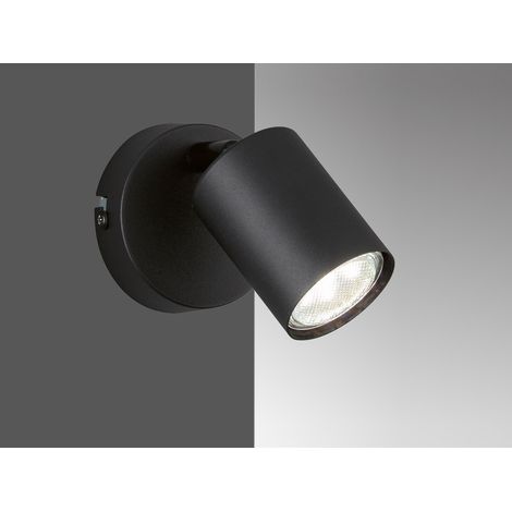 LED Wandstrahler VANO Schwarz mit Schalter, Breite 8cm (1/5)