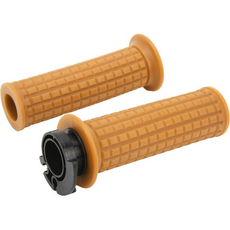 Poignées d'accélérateur de guidon de moto 22 mm en silicone, côté gauche et droit, pour scooter GY6 50cc, 80cc, 125cc et 150cc, jaune (1/5)