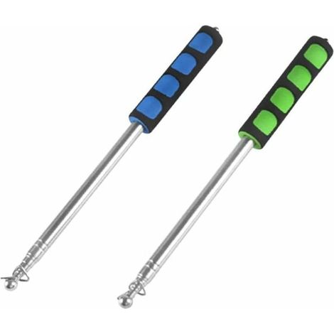 MINE 2 Pièces Mât Drapeau Mât Telescopique Mât Drapeau à Main en Acier Inoxydable Mât Porte Drapeau Bâtons Portable Télescopique Handheld Pole avec Poignée en (1/5)