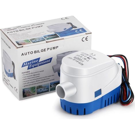 Pompe de Cale Automatique, 12V 1100GPH Pompes de Cale Automatique avec interrupteur à flotteur, Pompe Submersible électrique pour Petite Bateaux, Piscines, étangs (1/5)