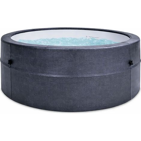 Vasca Idromassaggio Piscina Spa Semirigida Oasi 4 Adulti 2 Bambini 1000 L 184x184x73 cm in PVC Grigio (1/5)