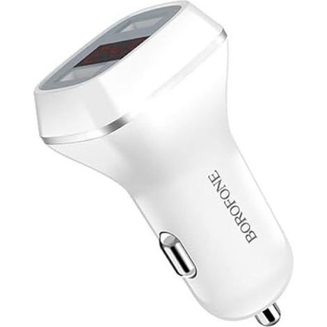 Chargeur de voiture - BOROFONE - BZ3 Joyroad - Double port - Blanc - Universel