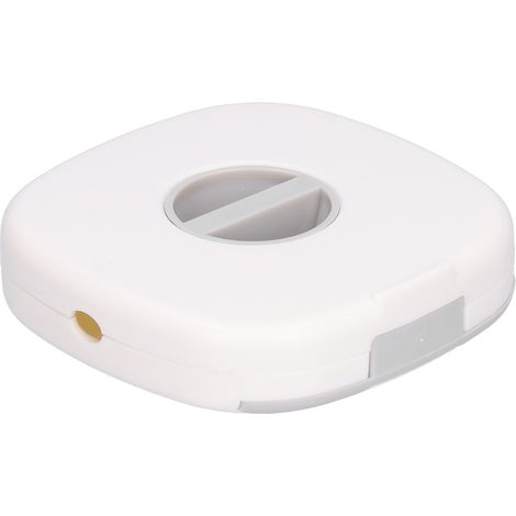 Organisateur de câbles de données rotatif et multifonctionnel avec support pour téléphone et enrouleur de câble de chargement (blanc) (1/5)