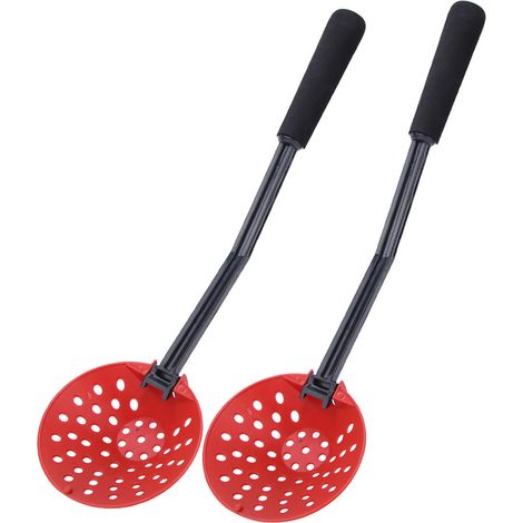 2 pièces Pelle à Glace Pliable Anti-dérapante pour Pêche Hivernale - Rouge (1/5)