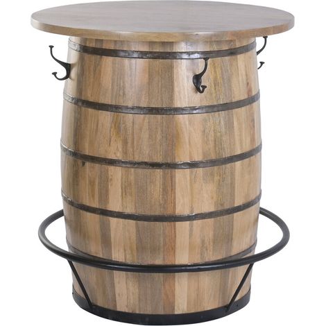 Mesa Bar Mango Metal 90X90X101 Barril (1/5)