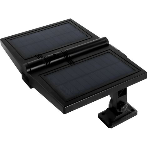 Projecteur solaire double noir avec capteur de mouvement, télécommande, 9 W IP65 ANGELO Struhm (1/4)