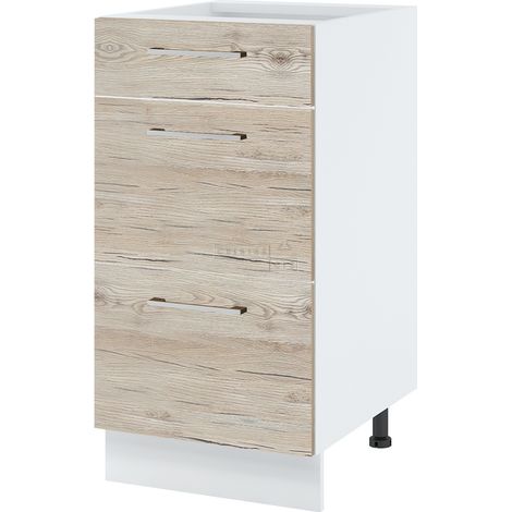 Casserolier Bellissi Noyer Blanchi L 40 cm -   Coulisses tiroir avec amortisseur Brown (1/5)