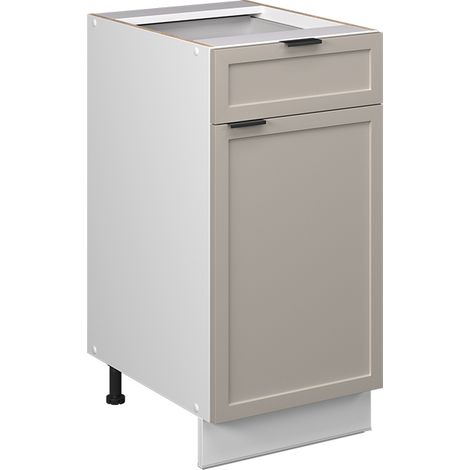 Mobiletto base per cucina Fame-Line, GrigioBeige, 40 cm senza piano di lavoro, Vicco