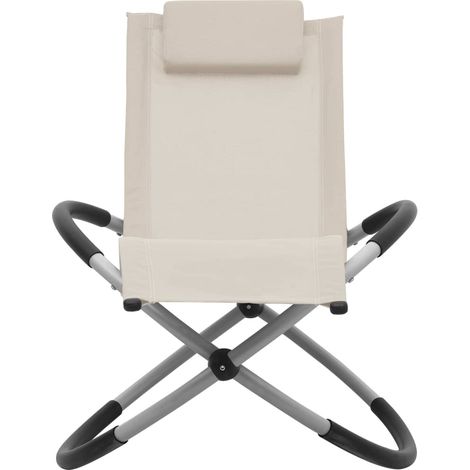 Chaise longue,Bain de soleil,Transat pour enfants Acier Crème CFW34027 (1/5)