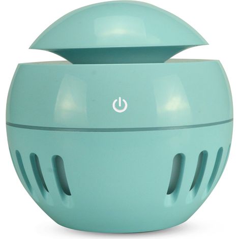 Humidificateur USB UFO New Hollow Aroma Diffuser Humidifier Home Office Petits appareils Champignon Huile essentielle Diffuseur d'arôme 100x98mm Bleu ciel