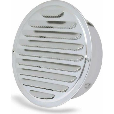 Grille d'aération - ronde Grille d’aération,Acier Inoxydable Grille D'aération Trou,Ventilation avec Filet, Rond Grille d'aération de Tuyau d'échappement，ø 100 mm (1/5)