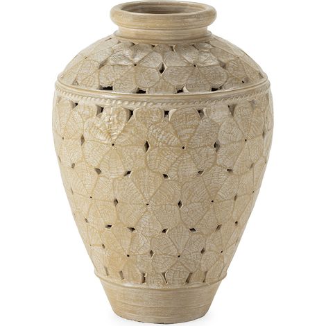 Vasija 60X60X80 Terracota Crema Lavado (1/2)