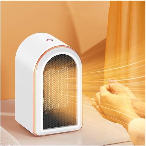 RHG Radiateur électrique portable 1200W, petit chauffage céramique PTC silencieux et économe en énergie, blanc (1/5)