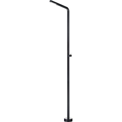 IMEX Ducha negra de piscina en acero inox 316 TEXAS resistencia anticorrosión difusor antical y grifo monomando para un estilo elegante al aire libre