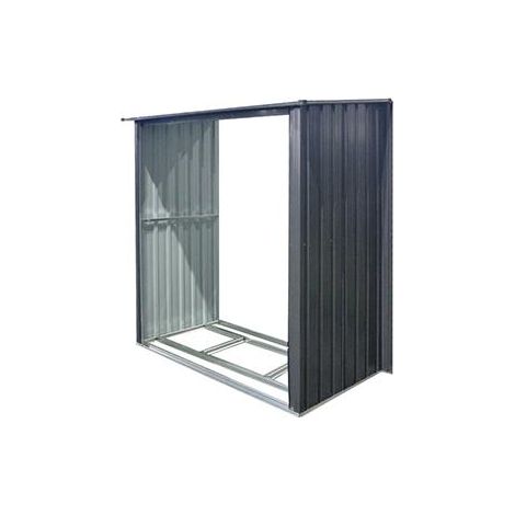 Anbau-Holzunterstand 153x81x170cm, anthrazit (1/3)