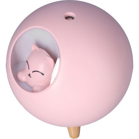 Mini Humidificateur USB Mignon pour Voiture, Bureau et Chambre, Brumisateur 220 ML Rose (1/5)