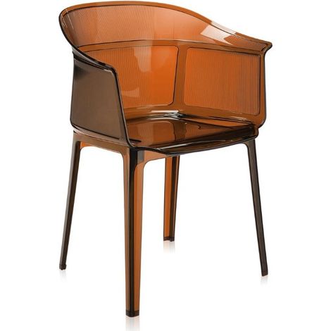Sedia in policarbonato modello Papyrus Ambra Kartell G5830Z2