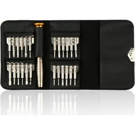 Kit Tournevis de Précision - Mini Tournevis pour Montre, Lunettes ou Ordinateur - Petit Outil de Réparation de Precision Portable & Compact - Set Tourne Vis PC Informatique (1/5)