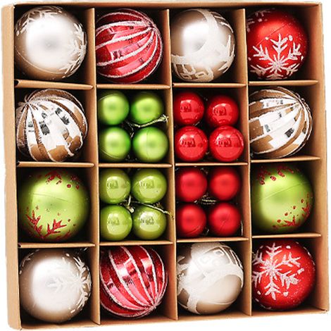 Boule De Noel - Decoration De Sapin De Noel - Pour Fete De Fin D Annee Et Mariage - Lot De 12 (1/5)