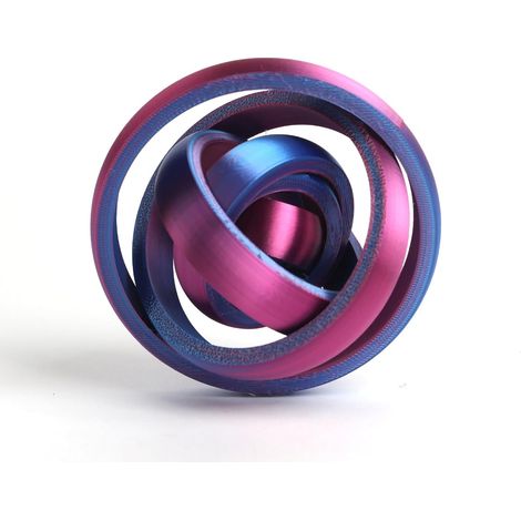 KOWOLL Objets imprimés en 3D pour la décoration de bureau à domicile et de décompression, jouets de bureau de direction (bleu violet) (1/5)