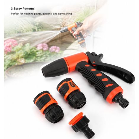 Pistola per irrigazione Toivize - ABS robusto - 3 connettori - Impugnatura ergonomica per giardino, lavaggio auto e pulizia esterna efficace (1/4)