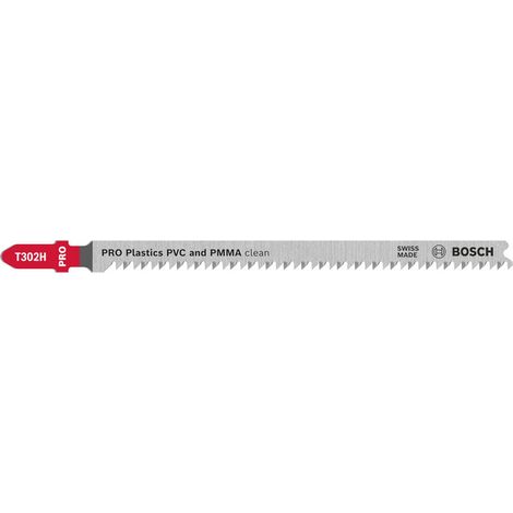 Bosch PRO Lames de scie sauteuse T302H pour PVC Plastique, 132 mm, 3 pièces 3 pièces (1/5)