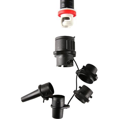 Adaptateur De Pompe Gonflable - 4 Embouts Universels Pour Valve Standard - Pour Bateaux Gonflables. Planche À Rame. Canoë. Kayak - 1 Pièce (1/5)