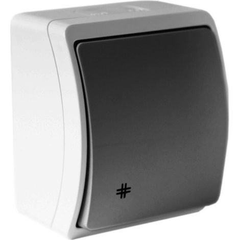 Interrupteur permutateur étanche gris graphite IP44 KOALA (1/2)