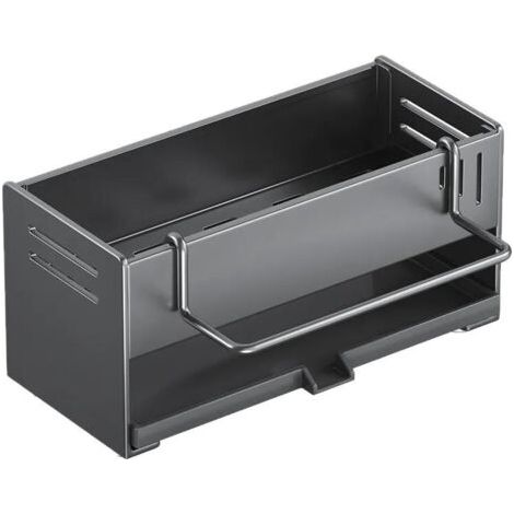 Porte Eponge Evier Cuisine, Organisateur Evier Cuisine, Acier au Carbone Porte éponge, Rangement Eponge Cuisine Porte Éponge Évier avec Plateau D'égouttage Amovible