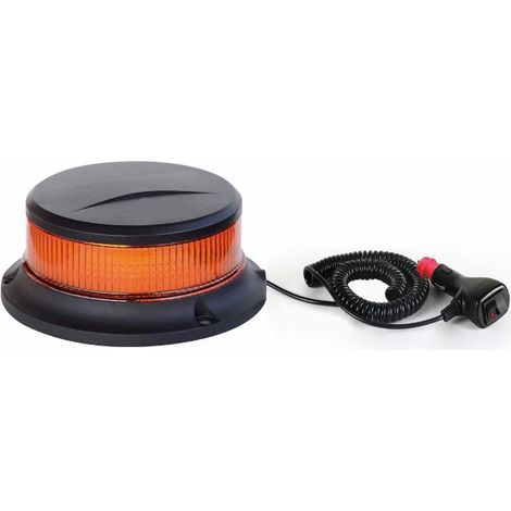 LAMPEGGIANTE GIROFARO LED12V-24V BASE MAGNETICA 7TIPI DI FLASH MACCHINE AGRICOLE (1/4)