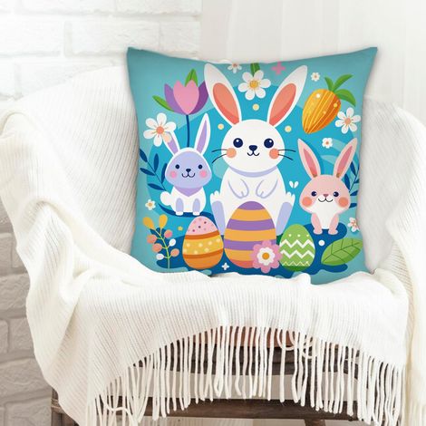 Housse de coussin 45x45 cm carrée anti-ride pour la Saint-Valentin, mariage, anniversaire, Noël, l'Action de grâce (1/5)