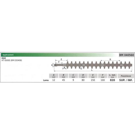Lama superiore / inferiore EGO tagliasiepe HT 6500E 040560