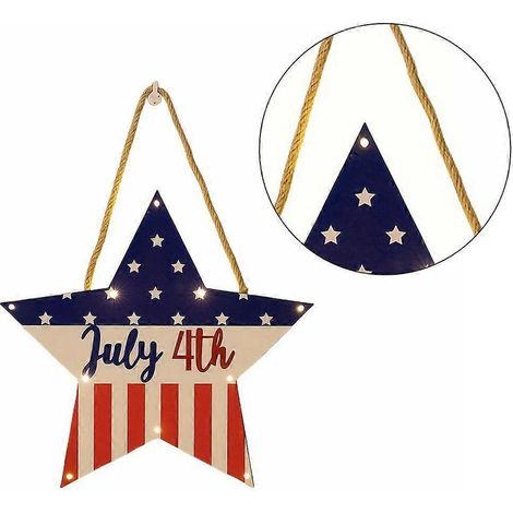 Décorations de porte de bienvenue pour le 4 juillet, maisons de ferme, panneaux patriotiques, décorations murales