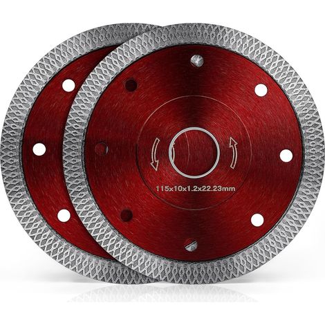Disque Diamant 2 Pièces - 115mm pour Béton, Pierre, Carrelage, Marbre, Disque à Tronçonner Ultra-Fin, Haute Performance (1/5)