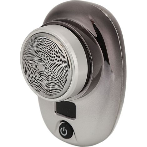 Tondeuse à barbe électrique sans fil mini rechargeable USB, écran LED étanche, coupe-cheveux homme, dégradé noir argent (1/5)