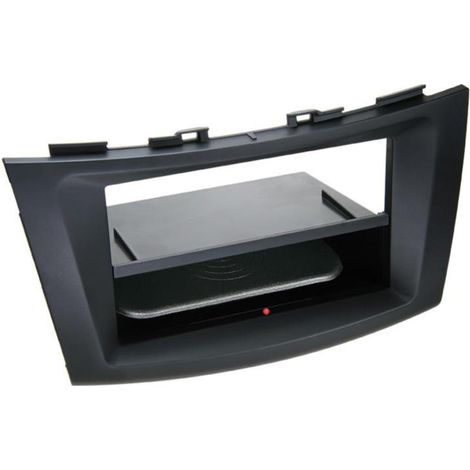 Facade autoradio 2DIN compatible avec Suzuki Swift ap10 Avec vide poche Induction Qi Noir